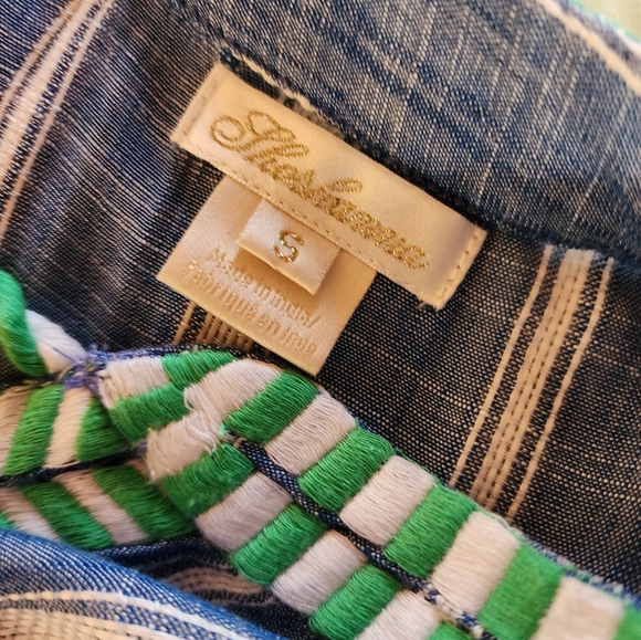 Shoshanna Small Classic Striped Umbrella Mini Dress Swim Cover up Boho Dress - Picture 7 of 8